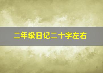 二年级日记二十字左右