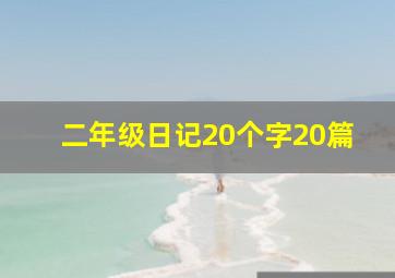 二年级日记20个字20篇