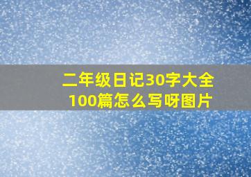 二年级日记30字大全100篇怎么写呀图片