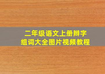 二年级语文上册辫字组词大全图片视频教程