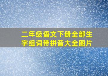 二年级语文下册全部生字组词带拼音大全图片