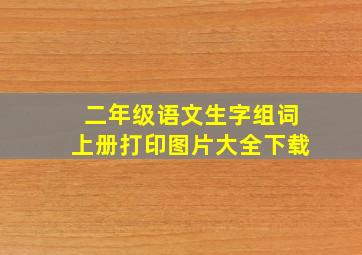 二年级语文生字组词上册打印图片大全下载