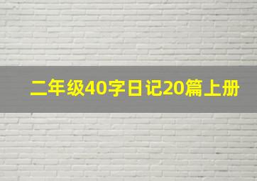 二年级40字日记20篇上册