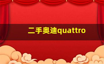 二手奥迪quattro