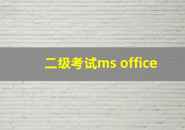 二级考试ms office