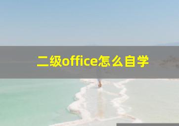 二级office怎么自学