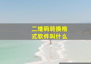 二维码转换格式软件叫什么