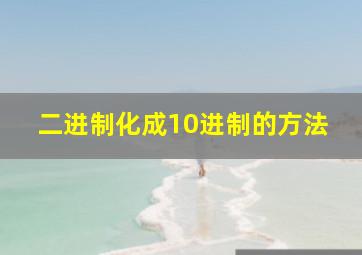 二进制化成10进制的方法