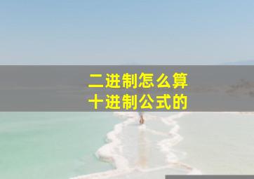 二进制怎么算十进制公式的