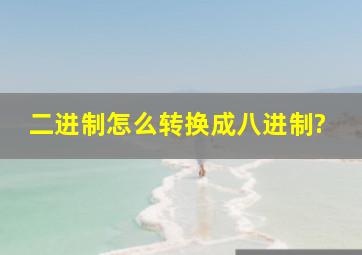 二进制怎么转换成八进制?