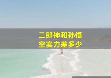 二郎神和孙悟空实力差多少