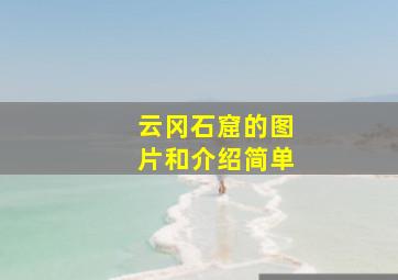 云冈石窟的图片和介绍简单