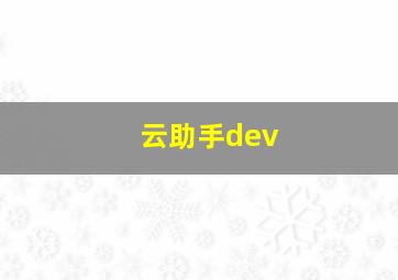 云助手dev