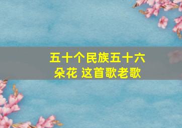 五十个民族五十六朵花 这首歌老歌