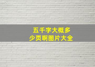 五千字大概多少页啊图片大全