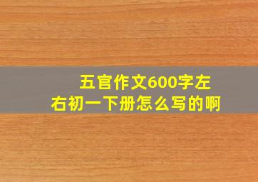 五官作文600字左右初一下册怎么写的啊