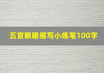 五官眼睛描写小练笔100字