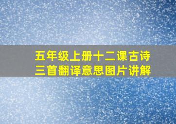 五年级上册十二课古诗三首翻译意思图片讲解