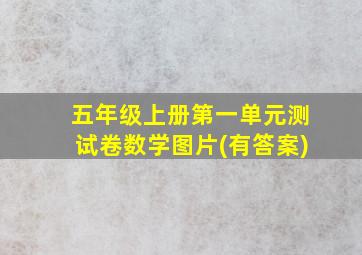 五年级上册第一单元测试卷数学图片(有答案)