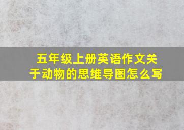 五年级上册英语作文关于动物的思维导图怎么写