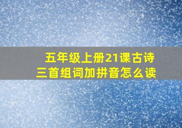 五年级上册21课古诗三首组词加拼音怎么读