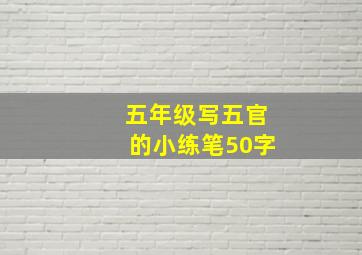 五年级写五官的小练笔50字