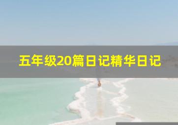 五年级20篇日记精华日记