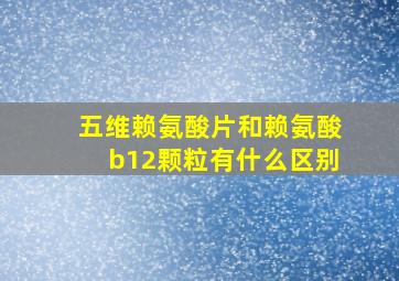 五维赖氨酸片和赖氨酸b12颗粒有什么区别