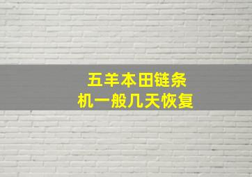 五羊本田链条机一般几天恢复