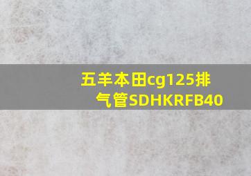 五羊本田cg125排气管SDHKRFB40