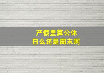 产假里算公休日么还是周末啊