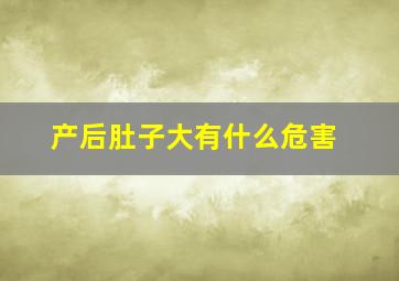 产后肚子大有什么危害