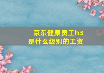 京东健康员工h3是什么级别的工资