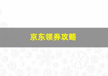 京东领券攻略