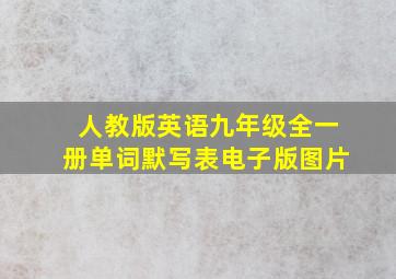 人教版英语九年级全一册单词默写表电子版图片