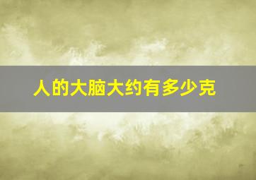 人的大脑大约有多少克