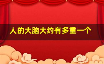 人的大脑大约有多重一个