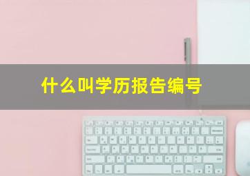 什么叫学历报告编号