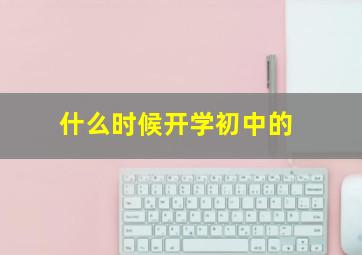 什么时候开学初中的