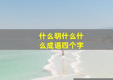 什么明什么什么成语四个字