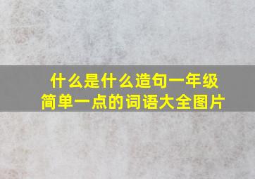 什么是什么造句一年级简单一点的词语大全图片