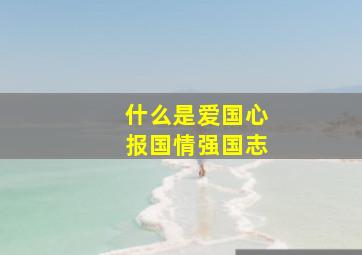 什么是爱国心报国情强国志