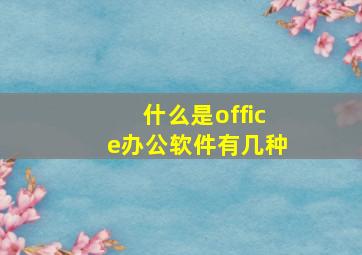 什么是office办公软件有几种