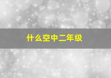 什么空中二年级