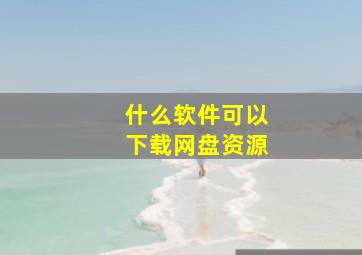 什么软件可以下载网盘资源