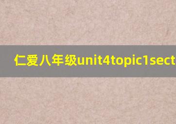 仁爱八年级unit4topic1sectiond