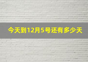 今天到12月5号还有多少天