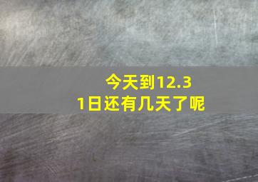 今天到12.31日还有几天了呢