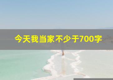 今天我当家不少于700字