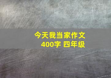 今天我当家作文400字 四年级